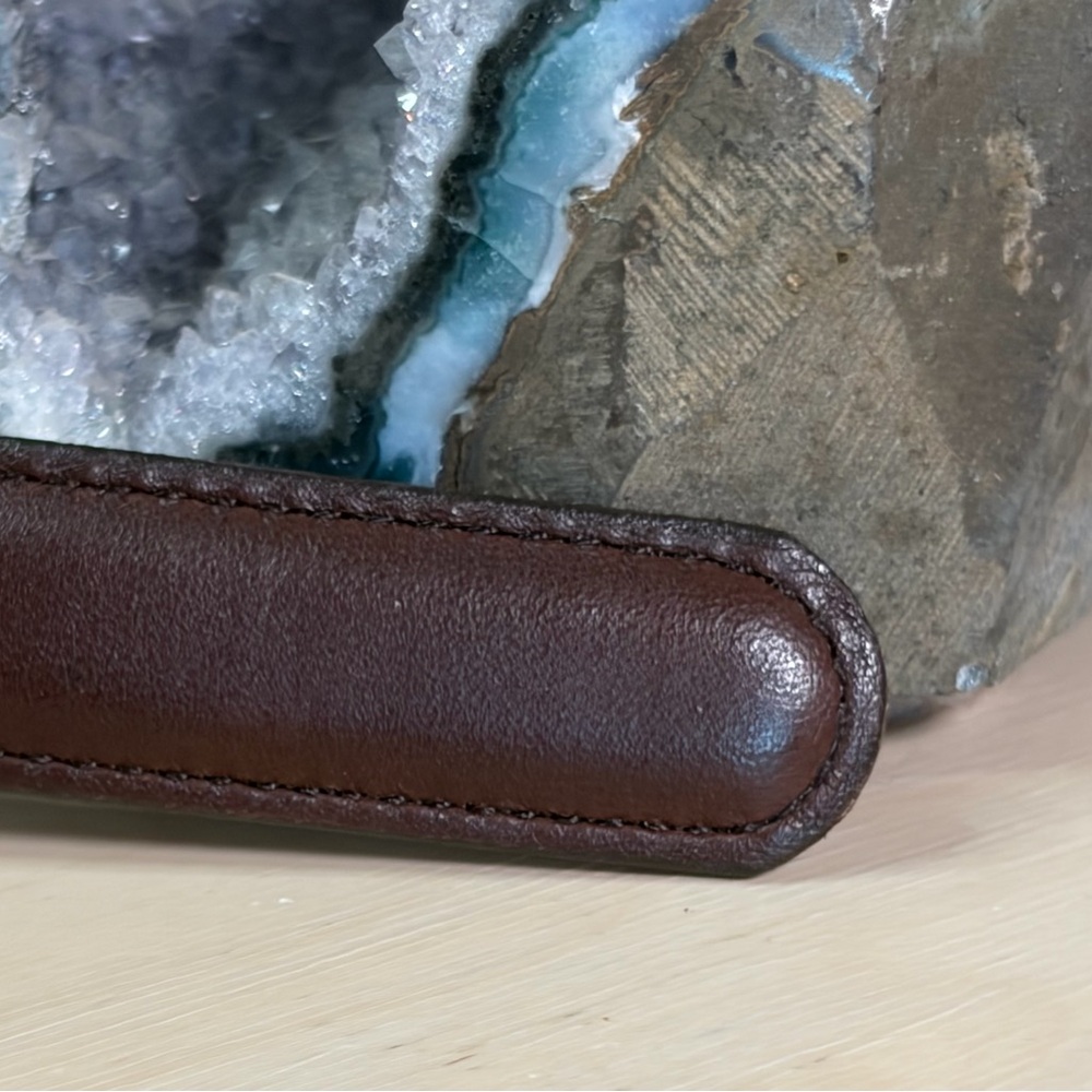 Vintage Coach Mahogany Brown Leather Belt Brass Buckle 8528 EUC - Picture 8 of 14